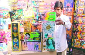 Cracker boxes bearing pictures of Bollywood stars to boost sales