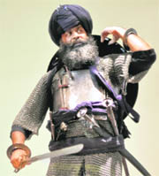 Nidar Singh Nihang in traditional armour.