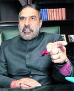 Commerce and Industry Minister Anand Sharma in New Delhi.
