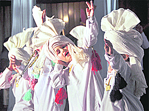Students of GNPS perform during the annual day function at Sarabha Nagar in Ludhiana.