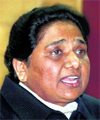 UP Chief Minister Mayawati addresses a press conference in Lucknow on Tuesday.