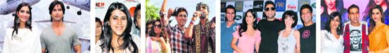 Star appeal: (L-R) Sonam Kapoor and Shahid Kapoor came for Mausam; Ekta Kapoor; Ranbir Kapoor rocked Chandigarh as the Rockstar; the cast of Zindagi Na Milegi Dobara and Desi Boys added glitz and glamour towards the fag end of the year