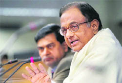 Home Minister P Chidambaram in New Delhi. 