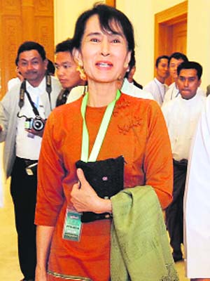 SPIRITED COMEBACK: Myanmar's democracy icon Aung San Suu Kyi's National League for Democracy (NLD) is set for a bigger role