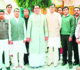 Chief and workers of the Samajwadi Lohiyawahini Party, who joined the Congress in Haridwar on Wednesday. 