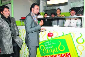 Veg delight: Singer Babbu Mann enjoying a soya meal