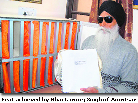 Feat achieved by Bhai Gurmej Singh of Amritsar