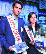 Syreyak and Neha were crowned Mr and Miss Euphoria, 2012, respectively, at GMCH, Sector 32, Chandigarh,