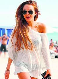 On track: Lindsay Lohan