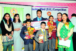 The winners of the Master Mind Competition in Dehradun on Sunday