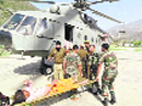 Ramban mishap victims being evacuated.
