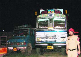 Trucks that were stolen nearly five days ago from Jalandhar, recovered by the Salem Tabri police in Ludhiana on Thursday