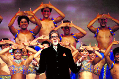 Amitabh Bachchan recites a poem at the opening of the fifth edition of the IPL in Chennai on Tuesday. 