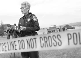 An Oakland police department spokeswoman gives an update on the shooting that killed seven at Oikos University April 3, 2012 in Oakland, California