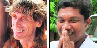 Still in captivity: Paolo Bosusco (L), Jhina Hikaka