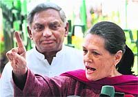 Congress president Sonia Gandhi