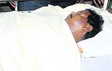 Munda being treated at a hospital in Ranchi.