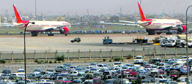Air India aircraft parked at Terminal 3 of Indira Gandhi International Airport in New Delhi
