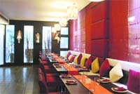 The restaurant cum bar Whistler is done up in vibrant colours