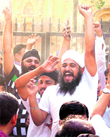 SAD supporters rejoice in Jalandhar.