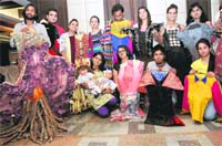 Designer stuff: Students display their creations Photo: Manoj Mahajan