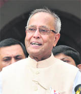 Pranab Mukherjee before submitting his resignation