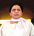 BSP supremo Mayawati at a press meet in Lucknow on Friday