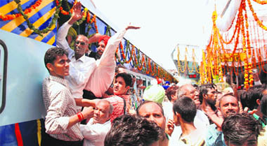 The much-awaited rail link between Abohar and Fazilka was inaugurated by Minister of State for Railways KH Muniyappa amid fanfare on Monday.