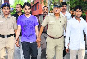 The accused in police custody in Chandigarh on Saturday