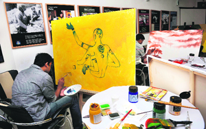 Artists breathe life into canvasses at the two-day workshop at Rotary House