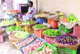 A vendor at a local bazaar in Ludhiana