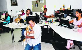 Pancham Parashar at his office Photo: Manoj Mahajan
