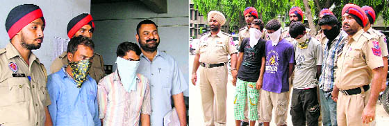 The gangs of snatchers that were busted by the police in Ludhiana on Monday.