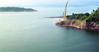 Water level in the Ranjit Sagar Dam has increased by nearly 3.6 feet in the last 24 hours. A Tribune photo
