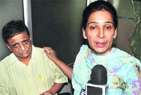 CPS Dr Navjot Kaur with Dr Sameer Kaushal, who claims to be a trustee of Mohali’s Amar Hospital