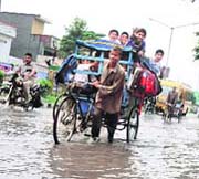 Many parts of Haryana have been lashed by heavy showers in the past few days.