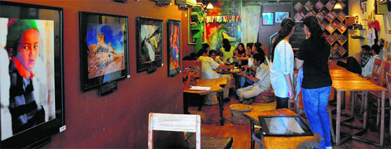 A view of Books and Brew during a recent exhibition