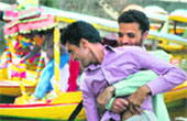A still from the Valley of Saints starring Gulzar and Afzal.