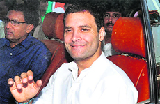 Rahul Gandhi in Jalandhar on Friday.