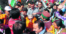Vidya Stokes with her supporters.