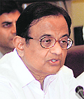 Union Finance Minister P Chidambaram addresses media in New Delhi.