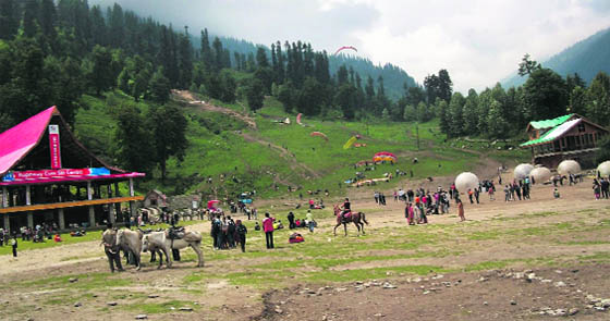 The Solang valley in Manali. The poll battle in the region mainly involves three families.