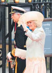 A file photo of Duchess of Cornwall Camilla with her husband Prince Charles