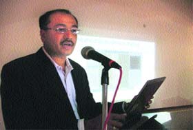 An expert speaks during the CME on neuro-imaging at the Christian Medical College and Hospital in Ludhiana on Sunday