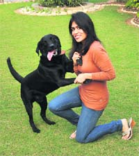 Black magic: Pritika Bedi Photo: Pradeep Tewari