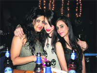 Groovy Time: DJ Anita Shanti (L), youngsters enjoy good music and food
