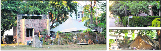 Tents erected outside the residences of the SSP, Fatehgarh Sahib , at Sector 70; former Health Minister Laxmi Kanta Chawla at Sector 70; and IPS officer Dr Rajwant Singh at Phase XI in Mohali.