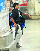 A file photo of Ajmal Kasab at the CST in Mumbai during the 26/11 attack.