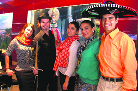 Artistes from Spain and Mexico during a visit to Ludhiana on Thursday.