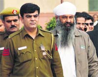Sukhdev Singh Namdhari at a court in New Delhi. Tribune photo
